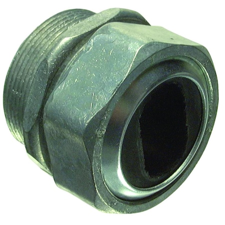 Halex Conduit Fitting Connector, 2 in, Compression; Threaded, Die Cast Zinc 10220